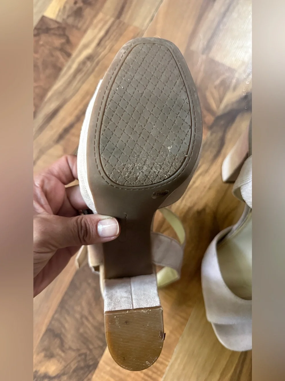 Jessica Simpson Light Cream Suede Platform Heels
